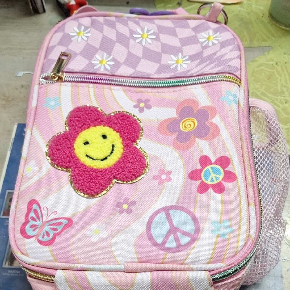 Pink Floral Kids Backpack